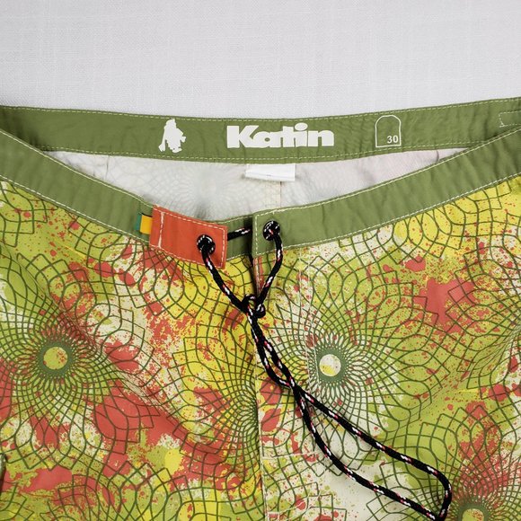 KATIN Custom Surf Trunks Board Shorts Size 30 - Picture 3 of 8